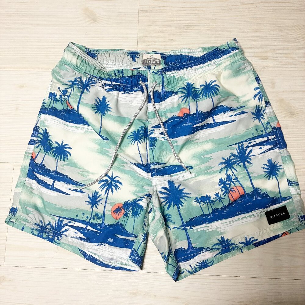 Rip Curl "Lay Days" Tropical Volley Swim Shorts S